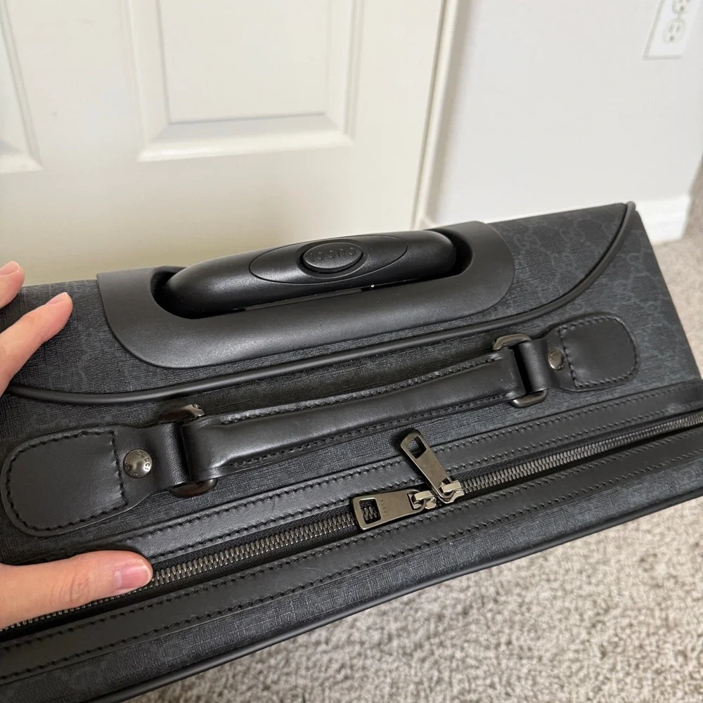Gucci GG Supreme Canvas Carry on Pilot Monogram Briefcase